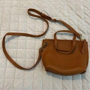 Mark & Graham Daily Mini Small Essentials Crossbody Top Handle Leather Bag Plain